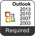 Outlook 2013, 2010, 2007 or 2003 required