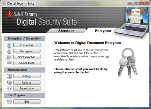Screenshot for Digital Security Suite 2011
